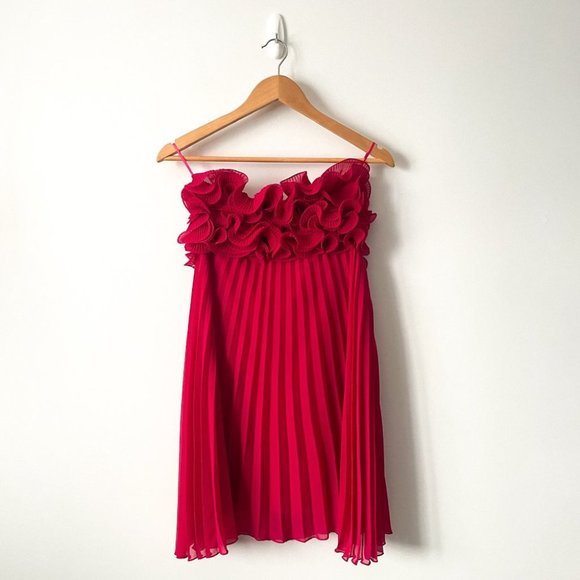 Zara Red Ruffle Mini Dress - Picture 8 of 12